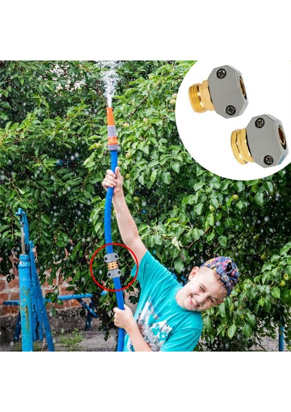 Bahçe Hortumu Tamir Takımı, Alüminyum Alaşımlı Bahçe Hortumu Ucu Tamircisi, 5/8in&3/4in Bahçe Hortumu Bağlantısına Uygun, 4 Hortum Rondelası ile (Yurt Dışından) fırsatları