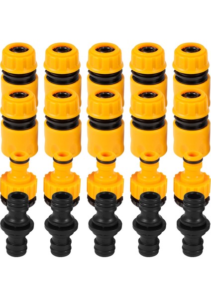 20 Adet Bahçe Hortum Bağlantı Seti, Konnektör Hortum Ucu Konektörü Çift Hortum Konnektörleri Uzatma Hortumu Hızlı Konnektörler (Yurt Dışından)