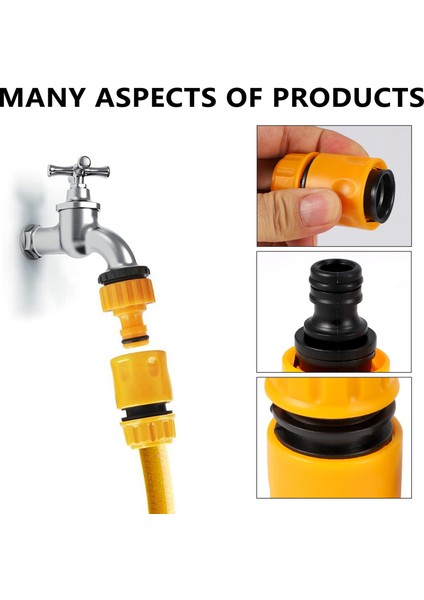 20 Adet Bahçe Hortum Bağlantı Seti, Konnektör Hortum Ucu Konektörü Çift Hortum Konnektörleri Uzatma Hortumu Hızlı Konnektörler (Yurt Dışından) indirimleri