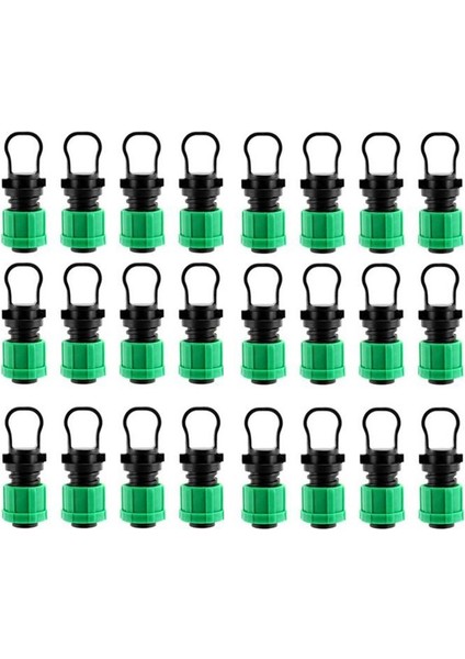 24 Adet Damla Sulama Boru Uç Kapağı Fişi 1/2 Inç Evrensel Uç Kapağı Bağlantısı, 16MM Damlama Bandı Boru Yağmurlama ile (Yurt Dışından)