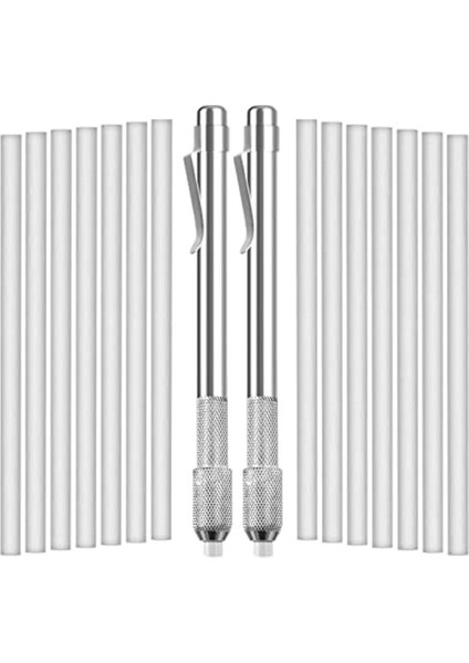 Kaynak Aletleri, Alüminyum ve Dökme Demir Için 16 Paket Yedekli 2 Paket Sabuntaşı Tutucular Işaretleyici Yuvarlak Sabuntaşı (Yurt Dışından)