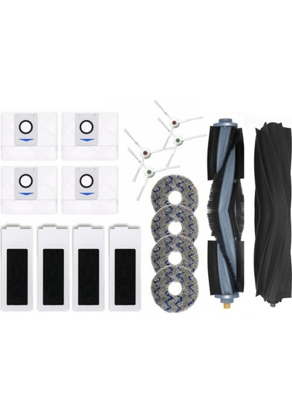 Ecovacs Deebot T20 OMNI/T20 PRO/T20 Max Robot Süpürge Için Aksesuar Seti Ana Yan Fırça Paspas Bezi Hepa Filtre Toz Torbası (Yurt Dışından)