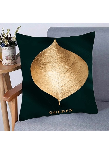 4 Adet Altın Geometrik Yastık Kılıfı 45X45CM Yastık Kılıfı Sandalye Kanepe Dekoratif Minder Örtüsü (Yurt Dışından) modelleri