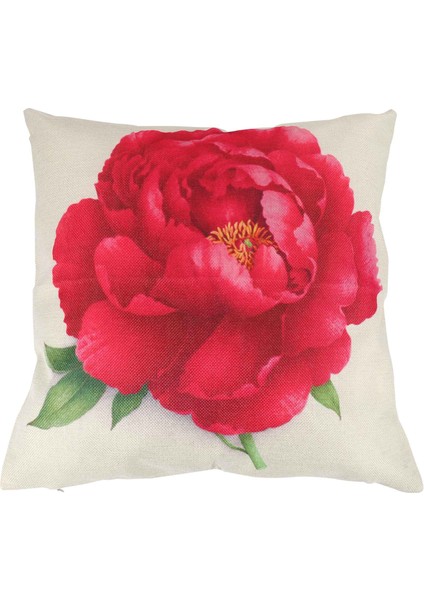 Vintage Çiçek/çiçek Keten Dekoratif Kırlent Kılıfı Minder Örtüsü Ev Kanepe Dekoratif Gül (Yurt Dışından)