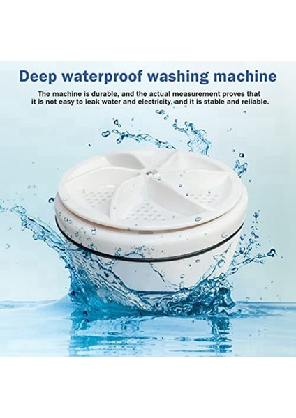 Ev, Iş, Seyahat, Üniversite, Karavan, Daire Için Mini Taşınabilir Spin Abs Çamaşır Makinesi USB Turbo Yıkama Makinesi - Beyaz (Yurt Dışından) indirimleri
