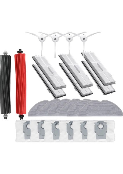 Aksesuarları Roborock S8 Pro Ultra /s8+ /s8 Yedek Yedek Rulo Ana Yan Fırça Hepa Filtre Paspas Bezi Toz Torbası (Yurt Dışından)