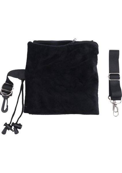 Ekstra Bagaj Için Doldurulabilen Seyahat Yastığı, Ayarlanabilir Boyun Boyutu ve Omuz Askısı, Yumuşak Kadife Kılıf, Dolgusuz Siyah (Yurt Dışından)