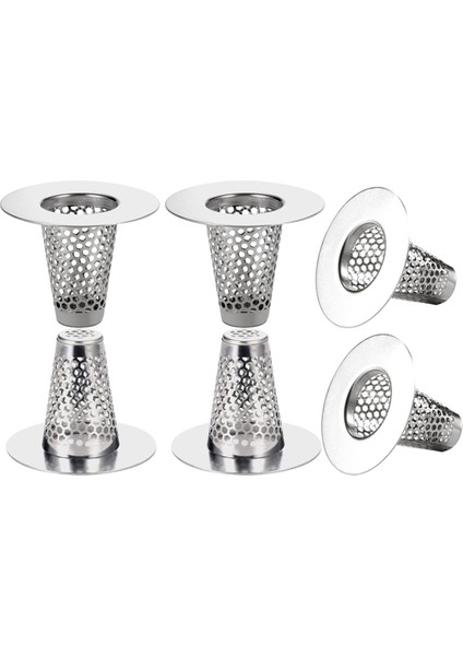 1.2-1.6 Inçlik Tahliye Deliği Için 6 Adet Banyo Lavabo Gideri Süzgeci, 1 Inçlik Küçük Konik Paslanmaz Çelik Küvet Gideri Kapağı (Yurt Dışından)