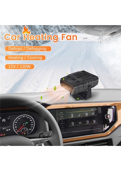 4 In 1 12V 120W Oto Kaloriferi Elektrikli Soğutma Isıtma Fanı Taşınabilir Elektrikli Kurutucu Ön Cam Buğu Çözücü Buğu Çözücü Buz Çözücü (Yurt Dışından) indirimleri