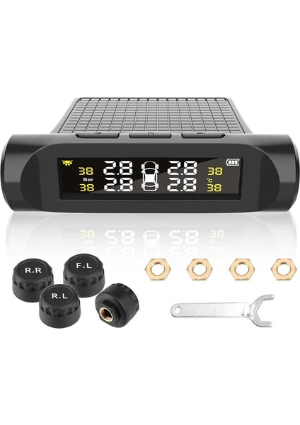 Araç Tpms Lastik Basıncı Izleme Sistemilastik Basıncı Akü Dijital LCD Ekran Oto Güvenlik Alarm Sistemleri (Yurt Dışından)