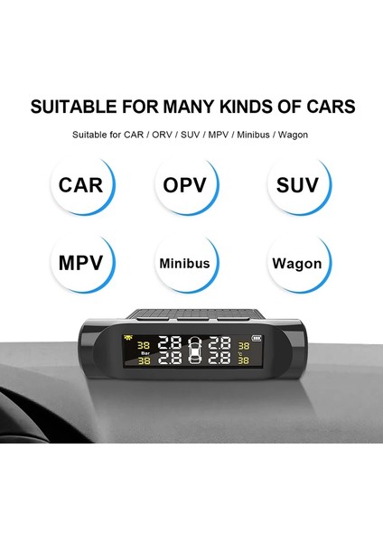 Araç Tpms Lastik Basıncı Izleme Sistemilastik Basıncı Akü Dijital LCD Ekran Oto Güvenlik Alarm Sistemleri (Yurt Dışından) fiyatları