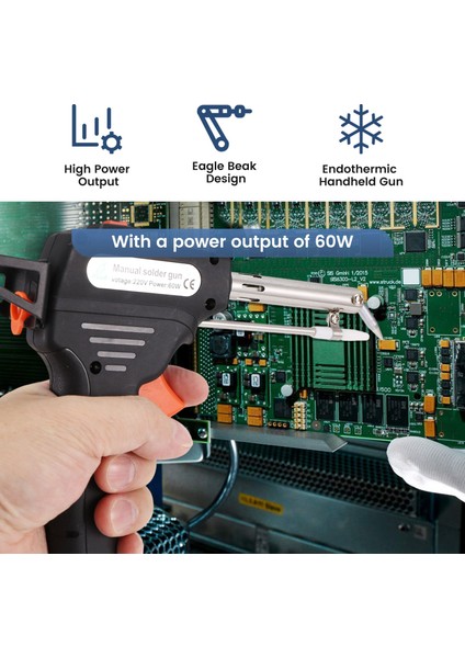 Lehimleme Demiri 60W Eagle Beak Endotermik El Aleti Isıtmalı Ev Tamir Aleti Manuel Teneke Dağıtım Ab Fişi (Yurt Dışından) indirimleri