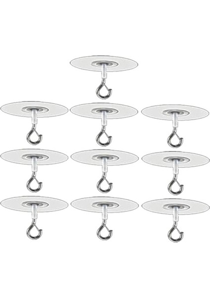 10 Adet Yapışkan Tavan Kancaları Patlamış Mısır Beton Dokulu Tavan Duvar Yüzeyi Için, Delme Gerektirmeyen Kendinden Yapışkanlı Tavan Kancaları (Yurt Dışından)