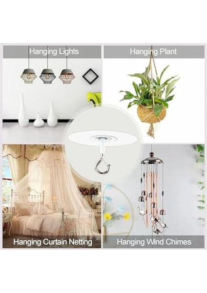 10 Adet Yapışkan Tavan Kancaları Patlamış Mısır Beton Dokulu Tavan Duvar Yüzeyi Için, Delme Gerektirmeyen Kendinden Yapışkanlı Tavan Kancaları (Yurt Dışından) fırsatları