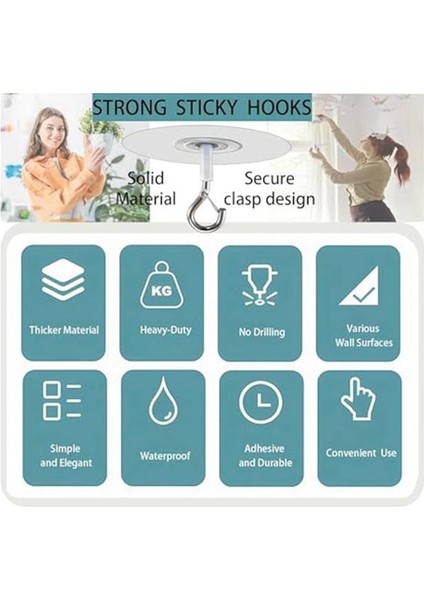 10 Adet Yapışkan Tavan Kancaları Patlamış Mısır Beton Dokulu Tavan Duvar Yüzeyi Için, Delme Gerektirmeyen Kendinden Yapışkanlı Tavan Kancaları (Yurt Dışından) indirimleri