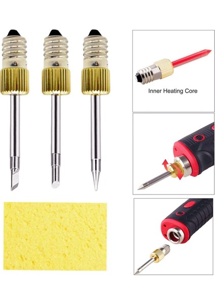 2 Adet Süngerli Lehim Ucu E10 Arayüz Kaynak Uçları USB Lehim Ucu Lehimleme Araçları Seti K Tipi (Yurt Dışından) modelleri