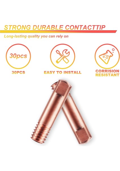 30 Adet Mıg Kaynak Ucu, 11-35 0.035IN Mig Kaynak Temas Uçları Uyumlu (Yurt Dışından) modelleri