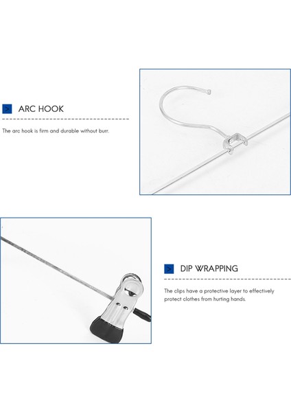 24 Pcs Klipsli Etek Askısı, Pantolon Askısı Metal Pantolon Askısı Pantolon Etek Elbise Için Yerden Tasarruf (Yurt Dışından) indirimleri