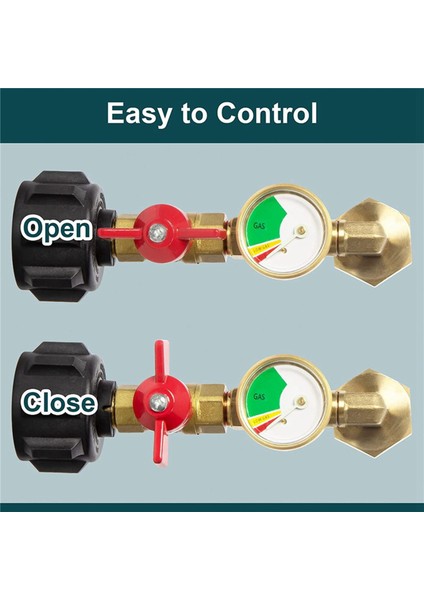 Valf ve Göstergeli Propan Dolum Adaptörü, 20 Lb Tanktan 1 Lb Şişeyi Doldurun, 90 Derece Dirsek Tasarımı, Kullanımı Kolay (Yurt Dışından) indirimleri