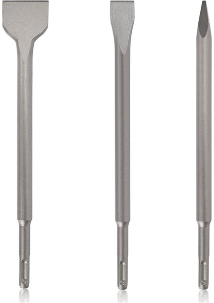 Döner Çekiç Matkaplar Için Sds-Plus Keski Seti, 3 Parça Duvar Beton Matkap Ucu Seti, Nokta Düz Ölçekleme Keskileri (Yurt Dışından)