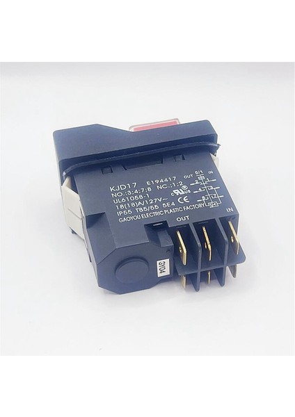 KJD17 6 Pin Elektromanyetik Başlatma Basmalı Düğme Anahtarları 18A AC127V IP55 Su Geçirmez Ekipman Güvenlik Anahtarı (Yurt Dışından) fırsatları