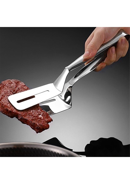 Paslanmaz Çelik Çift Taraflı Kürek Klipsi, Paslanmaz Çelik Spatula Mutfak Maşası, Izgara Kelepçesi Döndürülebilir Spatula Klipsi (Yurt Dışından) modelleri