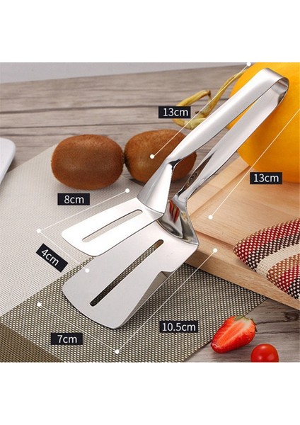 Paslanmaz Çelik Çift Taraflı Kürek Klipsi, Paslanmaz Çelik Spatula Mutfak Maşası, Izgara Kelepçesi Döndürülebilir Spatula Klipsi (Yurt Dışından) fırsatları