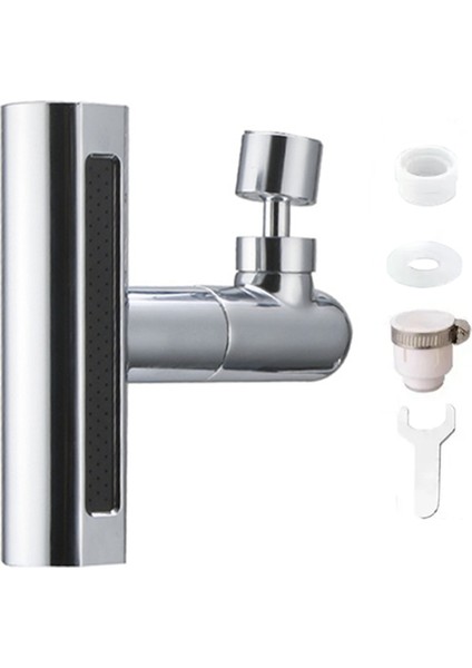 4'ü 1 Arada Çok Işlevli Mutfak Lavabo Şelale Musluğu, Sıçramaya Dayanıklı Banyo Havzası Musluk Musluğu Uzatma Adaptörü (Yurt Dışından)