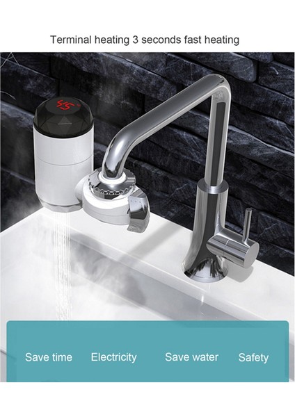 Elektrikli Anlık Su Isıtıcısı Anında Sıcak Su Musluğu Banyo Havzası Musluğu Anında Su Isıtıcısı Ab Fişi (Yurt Dışından) modelleri