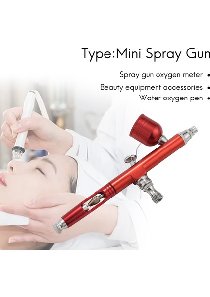 Airbrush Aracı Çift Eylem Yerçekimi Besleme 0.3mm Meme Sprey Airbrush Tırnak Sanat Boyası Dövme Aracı Anahtarı ile Saman Kırmızı (Yurt Dışından) fiyatları