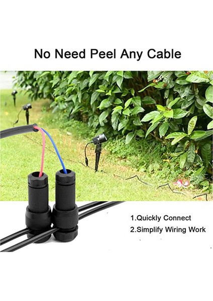 20 Adet Düşük Voltajlı Kablo Musluk Konnektörü Su Geçirmez 12-20 Ölçü Yol Işıkları, Spot Işıkları, Projektör Işıkları, Zemin Işıkları Için (Yurt Dışından)