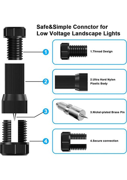 20 Adet Düşük Voltajlı Kablo Musluk Konnektörü Su Geçirmez 12-20 Ölçü Yol Işıkları, Spot Işıkları, Projektör Işıkları, Zemin Işıkları Için (Yurt Dışından) modelleri