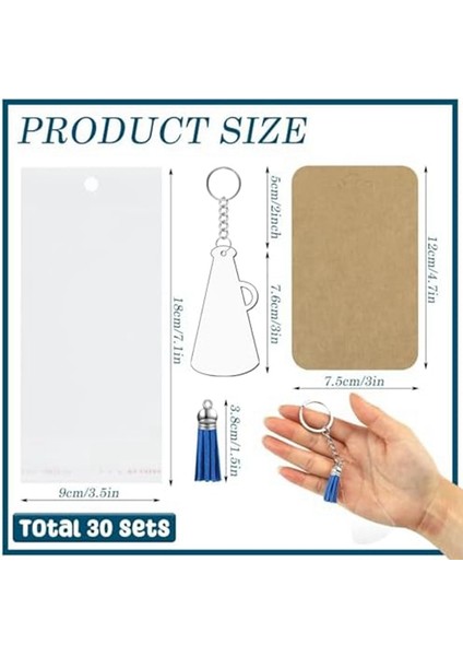 180 Adet Tezahürat Megafonu Anahtarlıklar Şeffaf Akrilik Boş Toplu Tezahürat Hediyesi Dıy Anahtarlık ve El Sanatları Projesi Için (Yurt Dışından) fiyatları