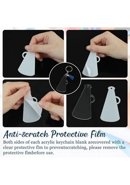 180 Adet Tezahürat Megafonu Anahtarlıklar Şeffaf Akrilik Boş Toplu Tezahürat Hediyesi Dıy Anahtarlık ve El Sanatları Projesi Için (Yurt Dışından) fırsatları