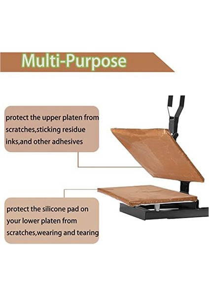 2 Adet Isı Pres Baskı Plakası Sarma Kapağı, Süblimasyon Isı Pres Makinesini Korumak Için Isıya Dayanıklı Koruyucu B Beyaz (Yurt Dışından) modelleri