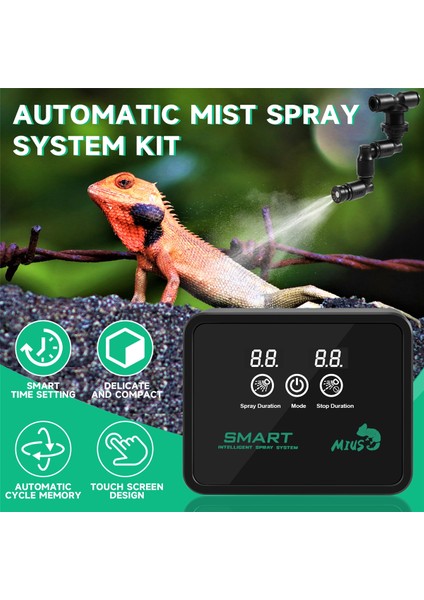 Mıus Akıllı Otomatik Sis Püskürtme Sistemi Seti Zamanlayıcı LCD Ekranlı Yağmurlama Kontrol Cihazı Teraryum Püskürtme Kiti (Yurt Dışından) fırsatları