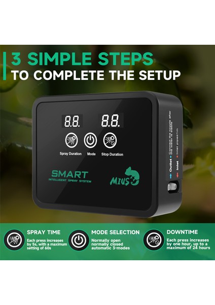 Mıus Akıllı Otomatik Sis Püskürtme Sistemi Seti Zamanlayıcı LCD Ekranlı Yağmurlama Kontrol Cihazı Teraryum Püskürtme Kiti (Yurt Dışından) indirimleri