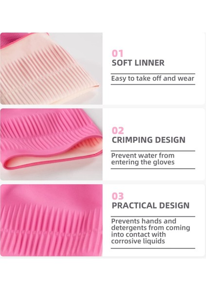 2 Çift Bulaşık Yı Temizleme Lastik Eldiveni, Yeniden Kullanılabilir Su Geçirmez Mutfak Eldiveni, Kaymaz, L (Yurt Dışından) fırsatları