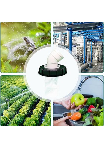 Ibc Ton Varil Aksesuarları Uzatma Borusu 45 Derece Yağmur Suyu Tankı Plastik Kapak, Filtreli Filtre Kapağı Için Uygundur, (Yurt Dışından) indirimleri