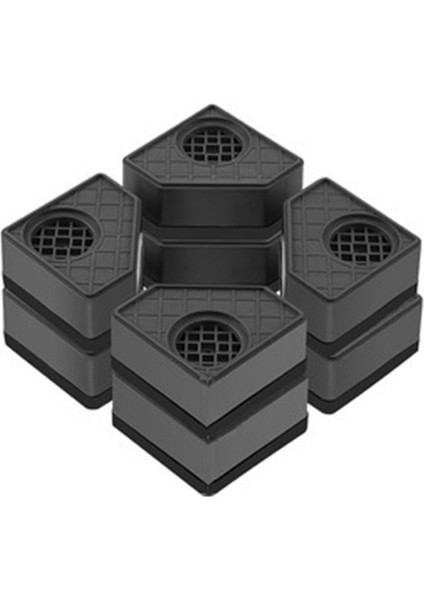 4 Adet Çamaşır Makinesi Boy Uzatma Pedleri Anti Pedleri Sessiz Patinaj Yükseltici Mat Buzdolabı Kurutma Makinesi Destek Standı 8cm (Yurt Dışından)