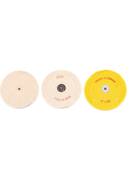 3 Parçalı 6 Inç Ayna Cilalama Tekerleği Seti 1/2 Inç Mil Deliği Olan Tezgah Taşlama Aletleri Için Pamuklu Tekerlek (Yurt Dışından)