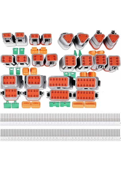 12 Kit Dt Serisi Konnektör Kiti 2 3 4 6 8 12 Pinli Konnektörler IP68 Su Geçirmez Otomotiv Elektrik Konnektörleri Fişi (Yurt Dışından)