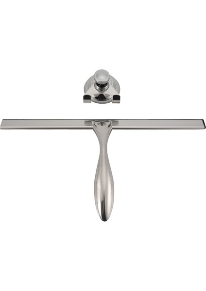 Ekstra Geniş 30,5 cm Duş Sileceği Paslanmaz Çelik, Silikon Dudaklı - Vantuz Tutuculu Duş Sileceği (Yurt Dışından)