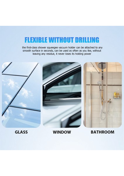 Ekstra Geniş 30,5 cm Duş Sileceği Paslanmaz Çelik, Silikon Dudaklı - Vantuz Tutuculu Duş Sileceği (Yurt Dışından) fırsatları