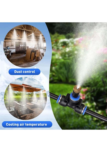 Dış Mekan Sisleme Soğutma Sistemi 33FT(10M), Dıy Misting Hattı, 12 Adet Pirinç Nozul (3/4inç), Bahçe Sera Trambolin (Yurt Dışından) modelleri