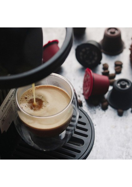 Nespresso Için 6 Adet Doldurulabilir Yeniden Kullanılabilir Kahve Kapsülü Kahve Filtreli Fincan Makinesi Kapsül Plastik Filtre, Siyah (Yurt Dışından) fırsatları