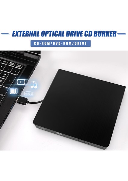 Evrensel Araba USB 2.0 Taşınabilir Harici Ultra Hızlı Cd-Rom DVD Oynatıcı Sürücü Araba Disk Desteği Dizüstü Bilgisayar Masaüstü Için (Yurt Dışından) modelleri