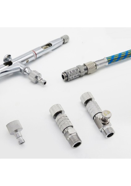Hava Fırçası Hızlı Bırakma Bağlantıyı Kesme Adaptörü 1/8 Inç Fiş Erkek ve Dişi Hava Kompresörü Için Bağlantı Airbrush Hortum Adaptörü (Yurt Dışından)