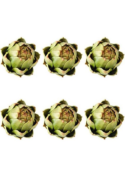 6 Paket Yapay Enginar Sebze ve Meyveleri Ev Düğün Partisi Masa Dekorasyonu Için (Yeşil) (Yurt Dışından)