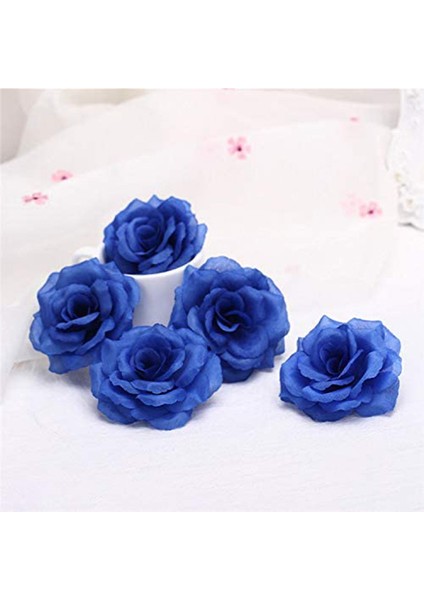 Yapay Çiçekler Ipek Gül Çiçek Başları, Şapka Elbise Albümü Dekorasyonu Için 50 Adet, Düğün Dekorasyonu (Koyu Mavi) (Yurt Dışından) modelleri